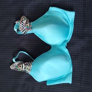 Angelina, aqua blue, bra, size 42D